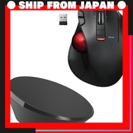 ELECOM Wireless Thumb Trackball Mouse EX-G — Ergonomic Grip, 6-Button with Tilt Wheel (Left/Right Sc