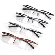 Browline Half Rim Titanium Metal Glasses Frame for Men Eyeglasses Fashion Cool Optical Eyewear Man S