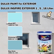 ICI DULUX INSPIRE EXTERIOR PAINT COLLECTION 18 Liter Windy Hill / Glistening Green / Blue Niche