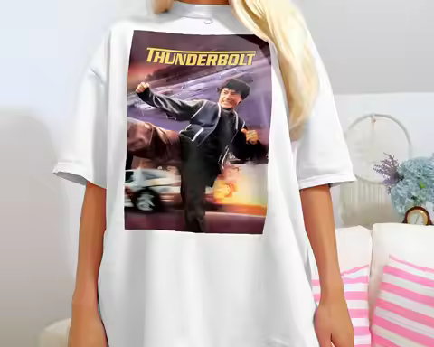 Jackie Chan Thunderbolt V4 Movie Poster Classic T Shirt all sizes S 5XL