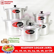MASPION Pan + Lid High Water Pan/ with Outer Lid - 16 CM 18 CM/ 20 CM/ 22 CM/ 24 CM/ 26 CM/ 26 CM 28