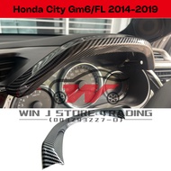 Honda City Gm6/FL 2014-2019 Carbon Trim Dashboard Meter Panel Top Side Cover (Carbon Fiber Look Inte