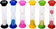 I-MART Plastic Sand Timer Sandglass Hourglass Sand Clock Timer 30 sec, 1 min, 2 mins, 3 mins, 5 mins