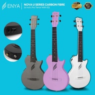Enya Nova Ue Pro Tenor 26 Inch Carbon Fiber &amp; Polycarbonate Ukulele with EQ, Thin Body (ENY-NOVAUe Pro / NOVA Pick Up)