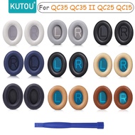 KUTENG Replacement Earpads Ear Pads For BOSE QC35 QC25 QC15 QC35 ii SoundTrue Headphone Foam Ear Cushion Cover Repair Parts
