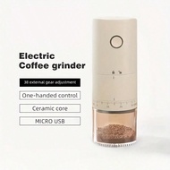 Portable Electric Coffee Grinder - USB Charged 1500mAh, 38-Step Adjustment, Holds Up To 25g (4.06oz)