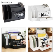 Devoko SiaBiced Mail Organizer Desk Organizer with 6 Compartments Farmhouse Mail Sorter Envelope