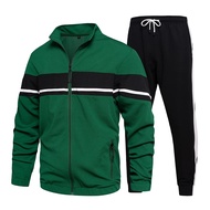 LBL Men's Sweat Suit 2 Piece Outfit Casual Contrast Sports Jogging Tracksuits Set
