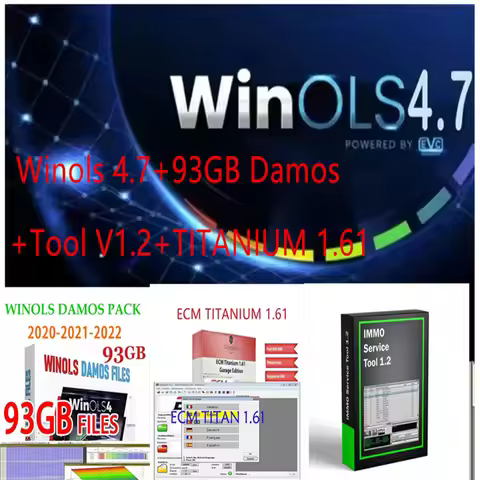 Winols 4.7 full Activated immo tool Windows 7 10 11 No Need Vmware Multi-language +2021 Damos +ECM T
