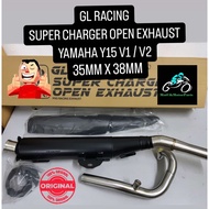 GL RACING STANDAR OPEN EXHAUST SUPER CHARGER 35x38MM YAMAHA Y15 V1 / V2