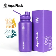 AQUAFLASK (32oz) AQUA FLASK Wide mouth w/ flip cap Vacuum Insulated Stainless Steel Drinking Water Bottle