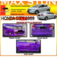 HONDA CITY 2009-2011 MUGEN FULL SET BODYKIT MG BUMPER SKIRT LIP CITY GM2 FRONT SKIRT SIDE SKIRT REAR