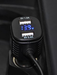3.5m 點煙器車充連 typec 頭+雙USB