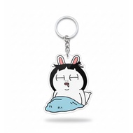 Super funny and funny bunny girl keychain
