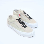 Sepatu Sneakers Pria Vans Style 36 Vault LX Beige Leather Oriiginal 100%