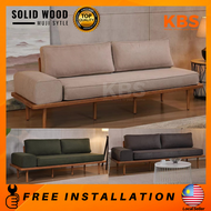 (FREE Installation+Shipping) KBS Mizue FULL SOLID WOOD Sofa / Muji Style Furniture / BIEGE / GREEN