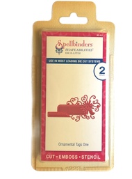 Spellbinders Cut-Emboss-Stencil Die Cut S2031 Ornamental Tag 1 Shapeabilities Die D-Lites