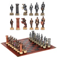 Chess Set Middle Ages Knight Battle Theme Chess Setportable Traveling Intelligence Game Chess Set Luxury Themed Chess Ch