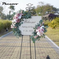 [Phenovo] 2 Pieces Wedding Arch Flowers Silk Flowers Farmhouse Wedding Aisle Decoration for Birthday