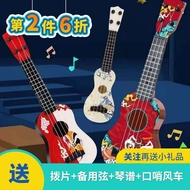 ☈﹍☄Mainan gitar mini Ukulele baru, alat muzik pencerahan awal kanak-kanak, model kecil, mainan kanak-kanak biola