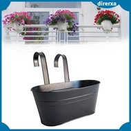 [Direrxa] Hanging Flower Pot Flower Holder Nursery Home Garden Iron Bucket Planter