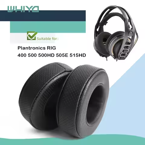 Whiyo Replacement Ear Pads for Plantronics RIG 400 500 500HD 505E 515HD Headphones Cushion Sleeve Ve