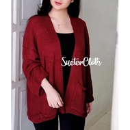 KINGBAGS / LOCY Cardigan Rajut Wanita Korean Style Import /  cardigan rajut oversize / cardigan wani