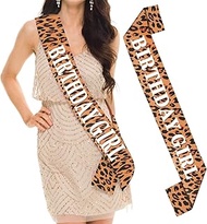 Cheetah Birthday Girl Sash Leopard Birthday Party Favor Cheetah Party Birthday Sash for Sweet 16, 18