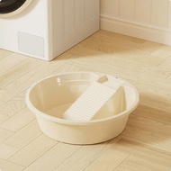 [whfashionkk] Versatile Laundry Basin with Soap Slot Large Wash Basin for Bathroom Wash Basin Faucet