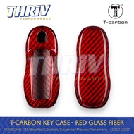 T-Carbon Key Cover Casing Key Porsche 911 718 Boxster Macan Panamera