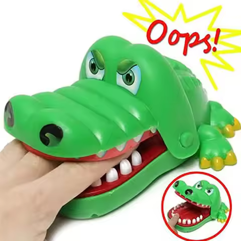 3PCS Crocodile Teeth Toys Game For Kids Alligator Biting Finger Dentist Small Gifts Keychain Regalos