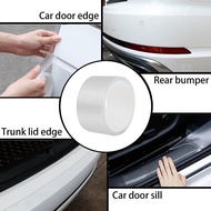 BC3 WHITE Car Door Step Anti-Scratch Brace 5 Meter Roll BC3 Carbon Pattern, Edge-to-edge Adhesive