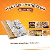 CERIA - Wax Paper 28x38 cm Sandwich Bread Paper Cake Base Motif Fried Cake