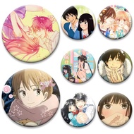 Love Anime Kimi Ni Todoke Badge Kuronuma Sawako Kazehaya Shouta Pins for Clothes Bag Decor Round Bro