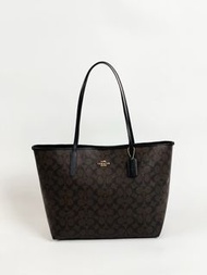 ✨✨✨全新 ❤COACH蔻馳City33老花托特包 型號5696 深咖配黑