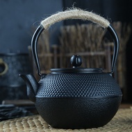 ST/🎀Iron Pot Xiaoding Cast Iron Teapot Uncoated Tea Set Boiling Water Tea Pig Iron Pot Japanese Particles Direct Supply