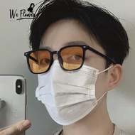 We Flower Fashion UV Blocking Brown Lens Square Frame Sunglasses for Men Women Cool Driving Eyeglass