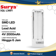 Surya SQL L3001 Lampu Senter Darurat Cahaya Putih Tahan Lama Bisa Cas Ulang GARANSI RESMI 3 BULAN