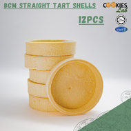 8.0cm straight tart shell 12pcs/8cm kulit tart shell lurus 12pcs/hokkaido tart shell 12pcs/readymade