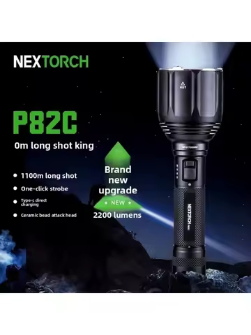 NEXTORCH P82C Ultra Long-Range Flashlight, Kilometers-Level Outdoor High-Brightness Light Exploratio
