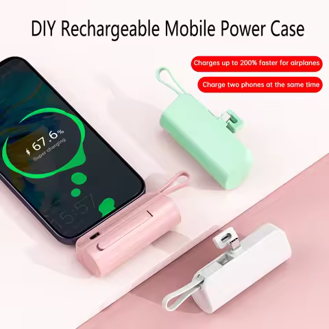 Type-C DIY 18650 /21700 Battery Charger Case Power Bank Box Portable Mobile Power Kit 5V 2A Battery 