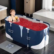 1.35M Bath Tub Reinforced Metal Bracket Folding Bath Tub Thickened Children Baby Swimming Bath Double Large Size