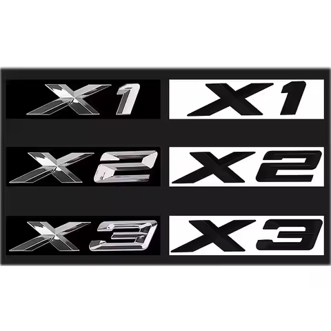 3D Car Trunk Badge Sticker for BMW X1 E84 F48 X3 E83 G01 F25 X4 F26 G02 X5 E53 F15 E70 X6 E71 F16 - 