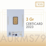 3 GR (GRAM) LOGAM MULIA/LOGAM MULIA ANTAM/LM/EMAS ANTAM BERSERTIFIKAT