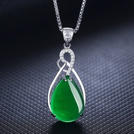 Womens Nacklace Red Corundum and Jade Medulla Torquoise Agete Pendent