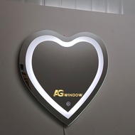 Wall Mirror, 3-Color Led Heart Shaped Wall Stickers Full High-End Accessories