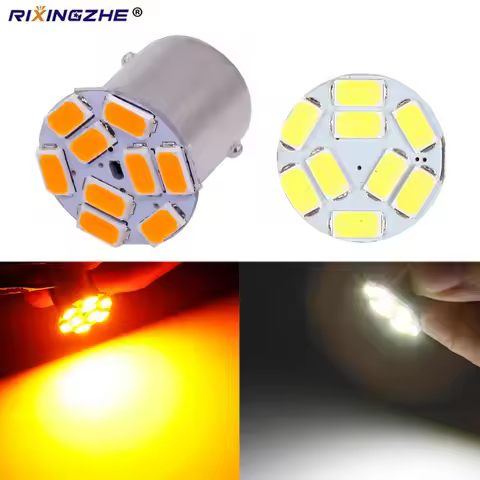 12/24V S25 1156 BA15S P21W BAU15S PY21W 5630 9Smd Bulbs For Car Side Indicator Lamp Turn Signal Ligh
