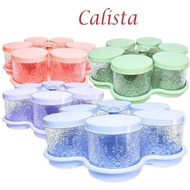 Toples Plastik Calista 5 Daun Premium | Toples Kue Lebaran 1 Set Aesthetic | Kitchen Canister Random