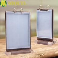 MIQUELZA Ads Display Stand, Label Holder Loose leaf Menu Card Holder, Multipurpose Acrylic Aon-slip 