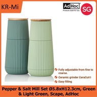 AdHoc Scape Pepper & Salt Mill Set Ø5.8xH12.3cm, Green & Light Green